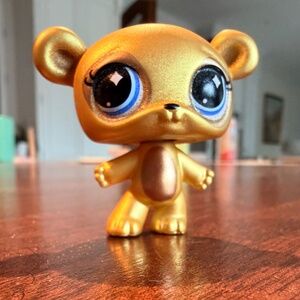 RARE Gold Bear Littlest Pet Shop